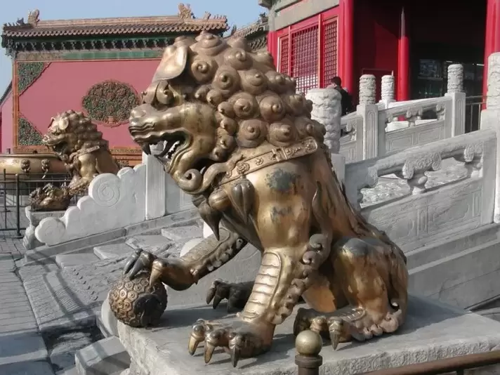 amuleto de buena suerte, león guardián imperial